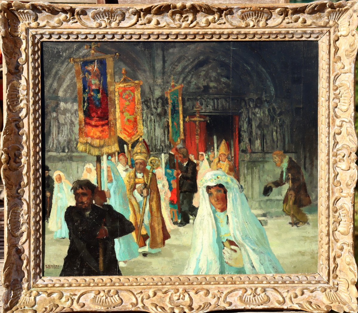 Raymond Dierickx : "procession Leaving The Church"