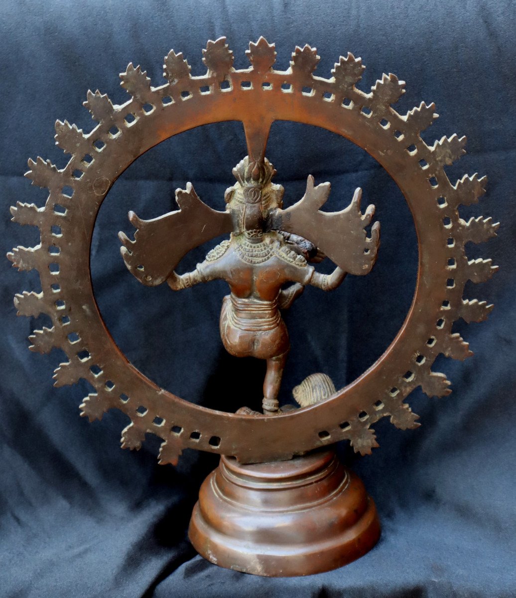 India XIXth : Bronze "shiva Nataraja"-photo-1