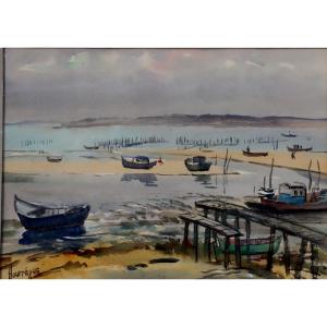 Jean Hourregue : "oyster Parks In The Arcachon Basin"