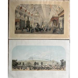 Alfred Guesdon : “exceptional Pair Of Views Of The Universal Exhibition Of 1855”