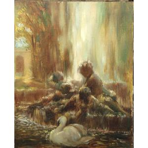 GASTON LA TOUCHE : "ETUDE POUR LA FONTAINE AUX CYGNES"