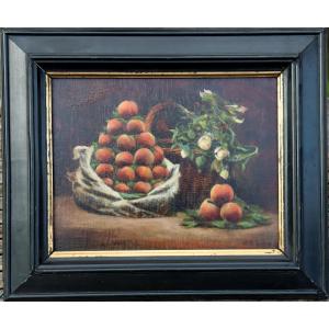 Ch. Beroud : "still Life With Peaches 1891"