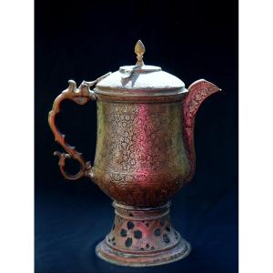 "old Very Large Persian Kettle Or Samovar"