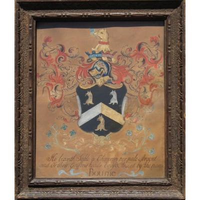 English Lighting XVIIIth : "coat Of Arms Of The Dukes Of Bourne"