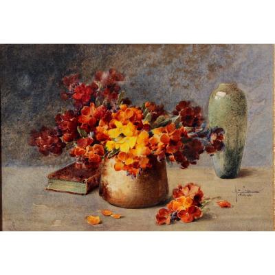 Charles Seitte : "the Bouquet Of Wallflowers"