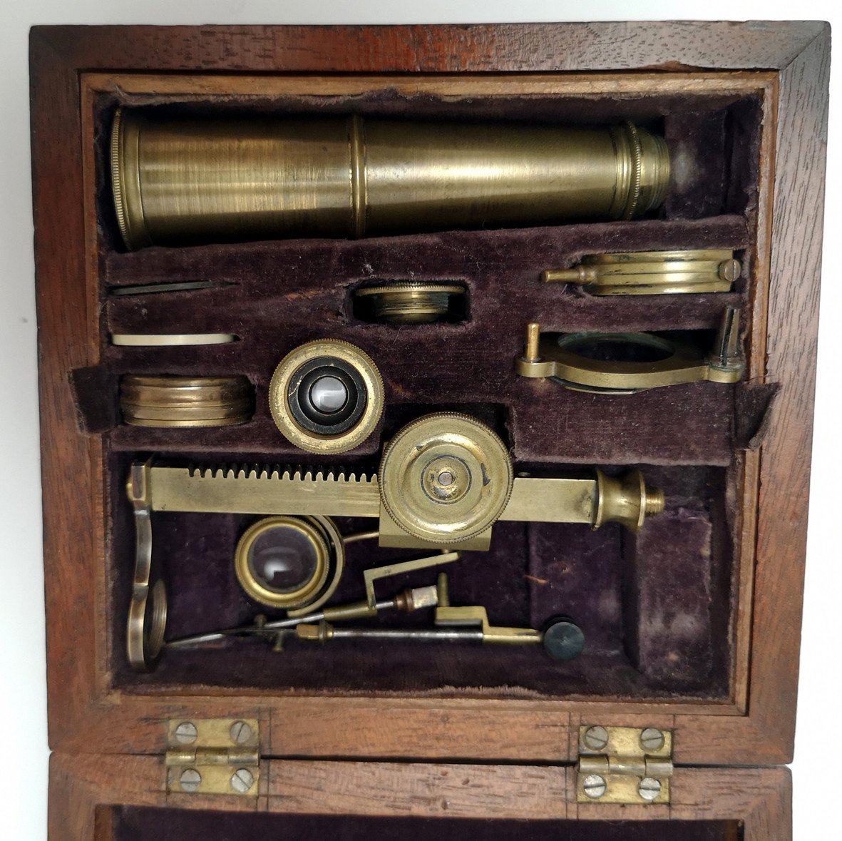 Single Pocket Microscope Circa 1820-1830-photo-2