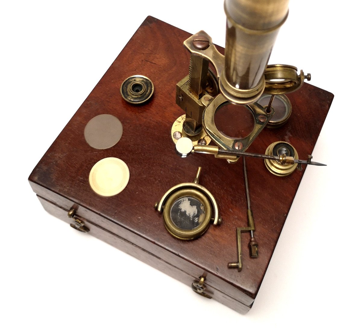 Single Pocket Microscope Circa 1820-1830-photo-3