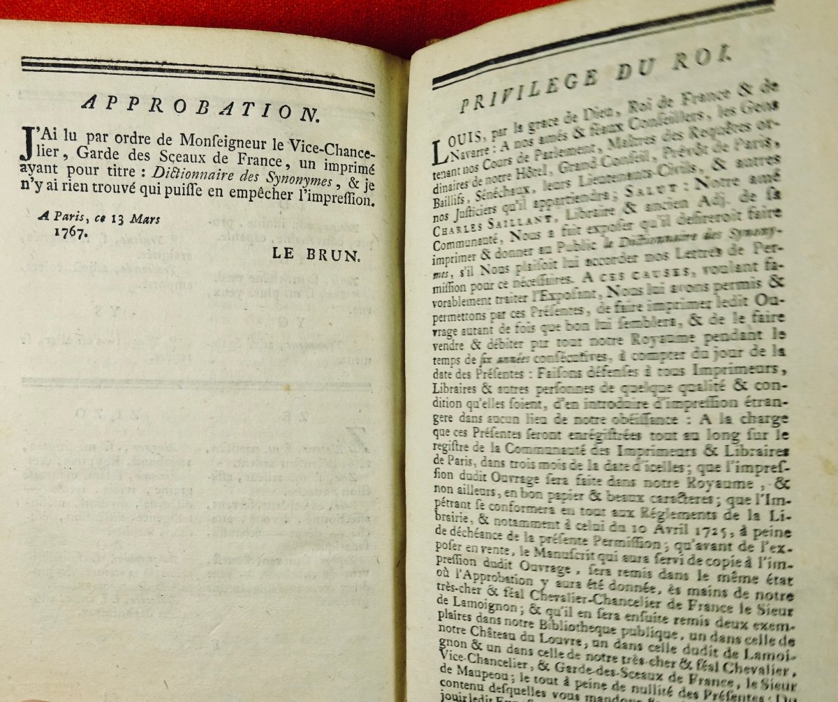 GIVOY (Timothée de) - Dictionnaire de synonymes françois. Paris, Chez Saillant, 1768.-photo-5