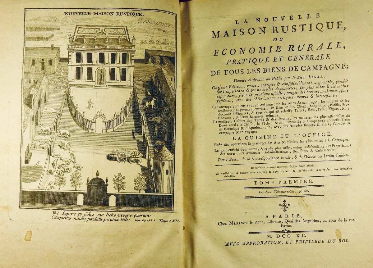 LIGER (Louis) - La nouvelle maison rustique. Chez Mérigot, 1790.