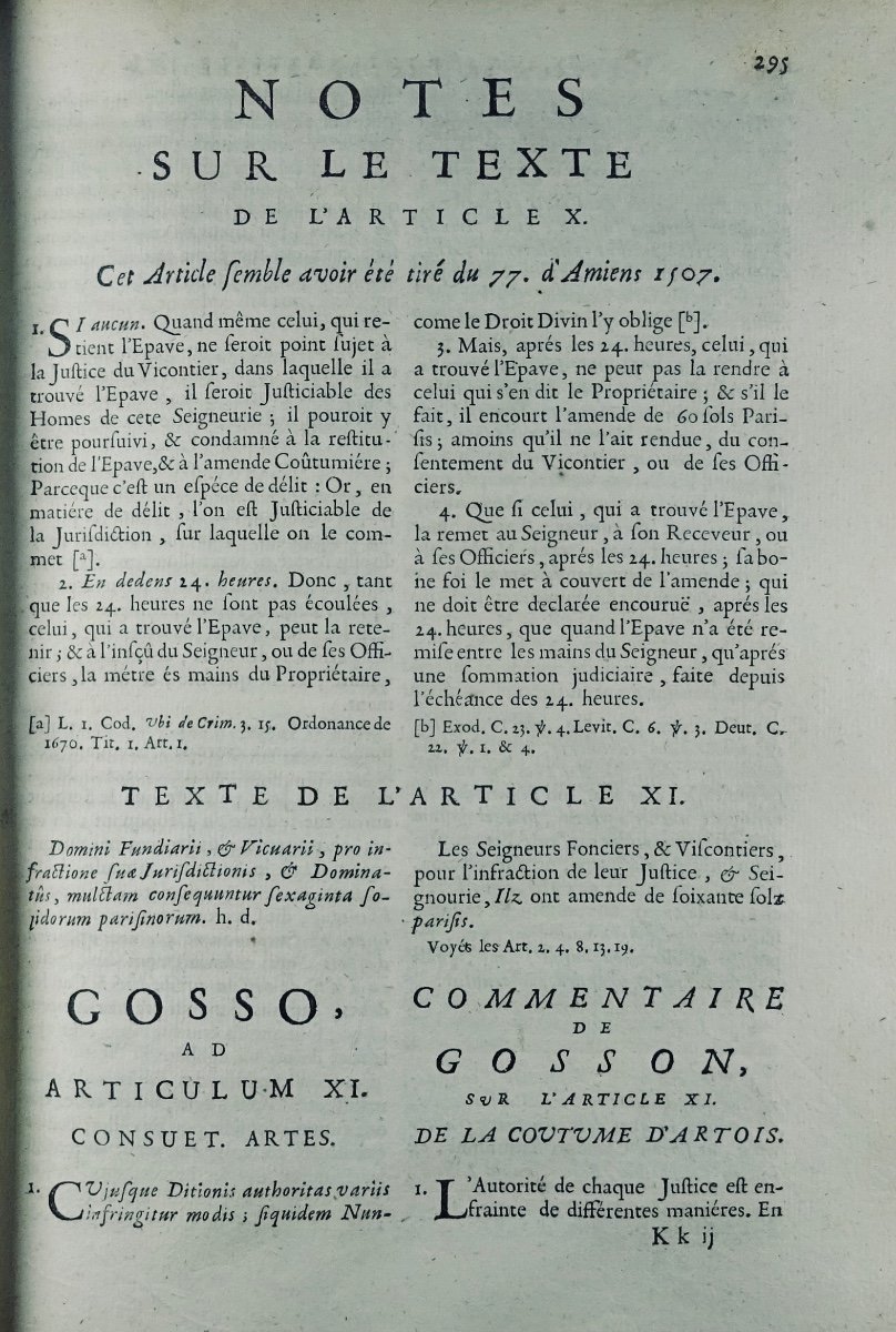 MAILLART (Adrien) - Coutumes générales d'Artois avec des notes. Chez Gosselin et Quillau, 1704.-photo-5