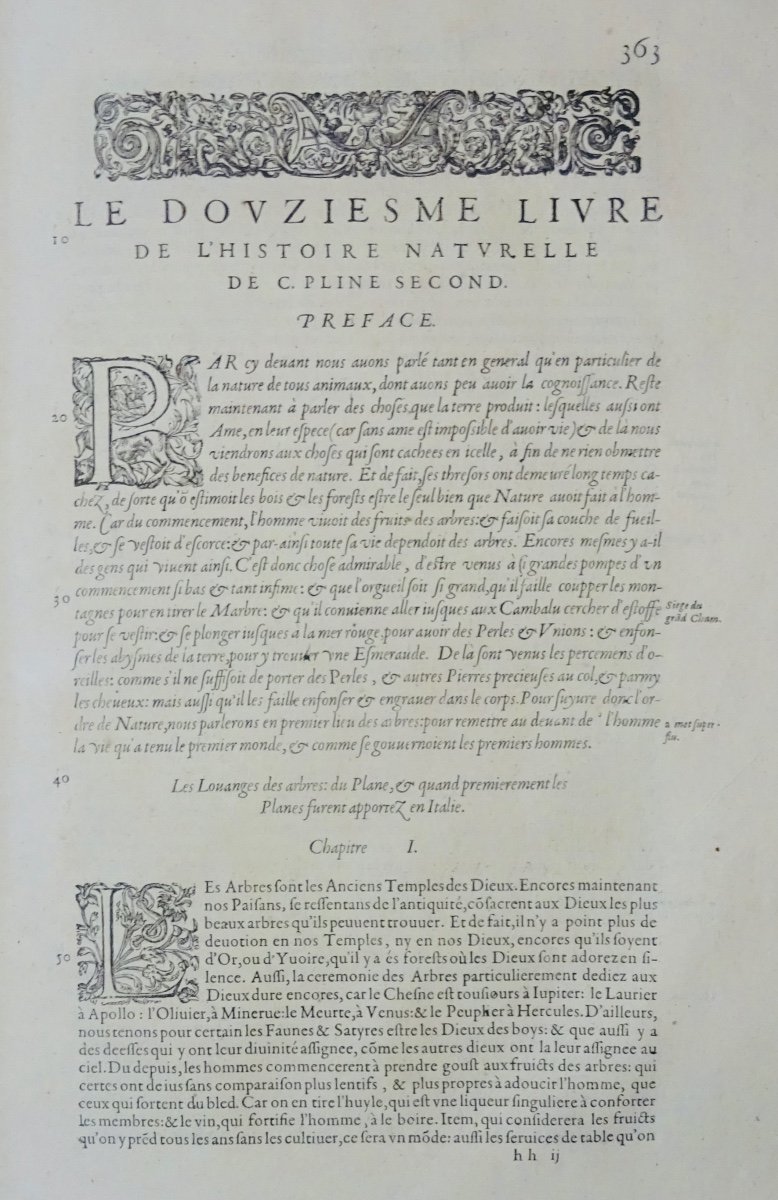 PLINE LE SECOND (C.) - L'histoire du monde. Paris, Chez Abel l'Angelier, 1608 ; in-folio.-photo-5