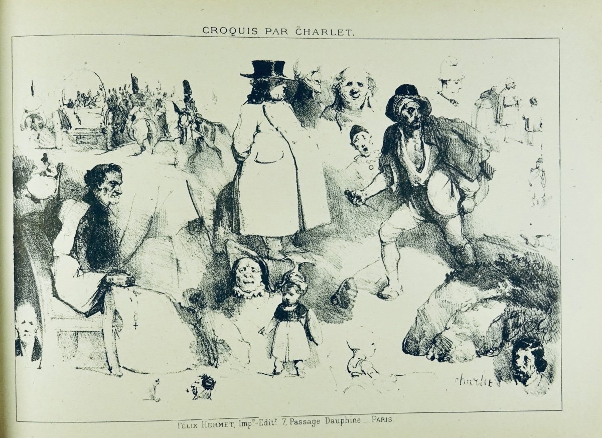 BRASCASSAT - ROQUEPLAN - WATTIER - CHARLET - Album-croquis. 10 planches. Hermet, 1900.-photo-4