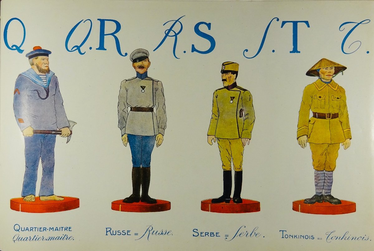 GUÉNOT - Alphabet pour les jeunes classes. Images à coloriées et à découpées. 1920.-photo-2