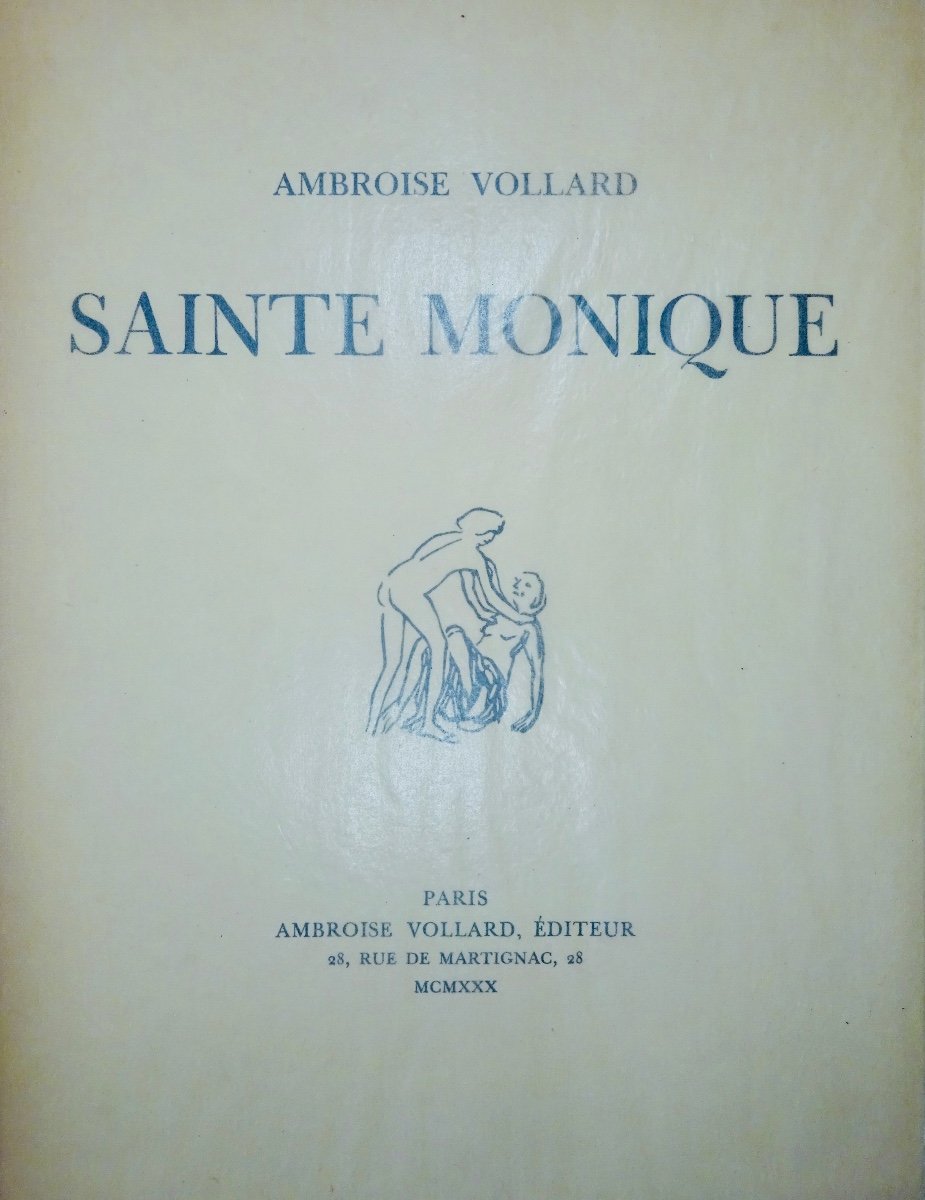 Vollard (ambroise) - Saint Monica. Amboise Vollard, 1930. Illustrated By Pierre Bonnard.-photo-4