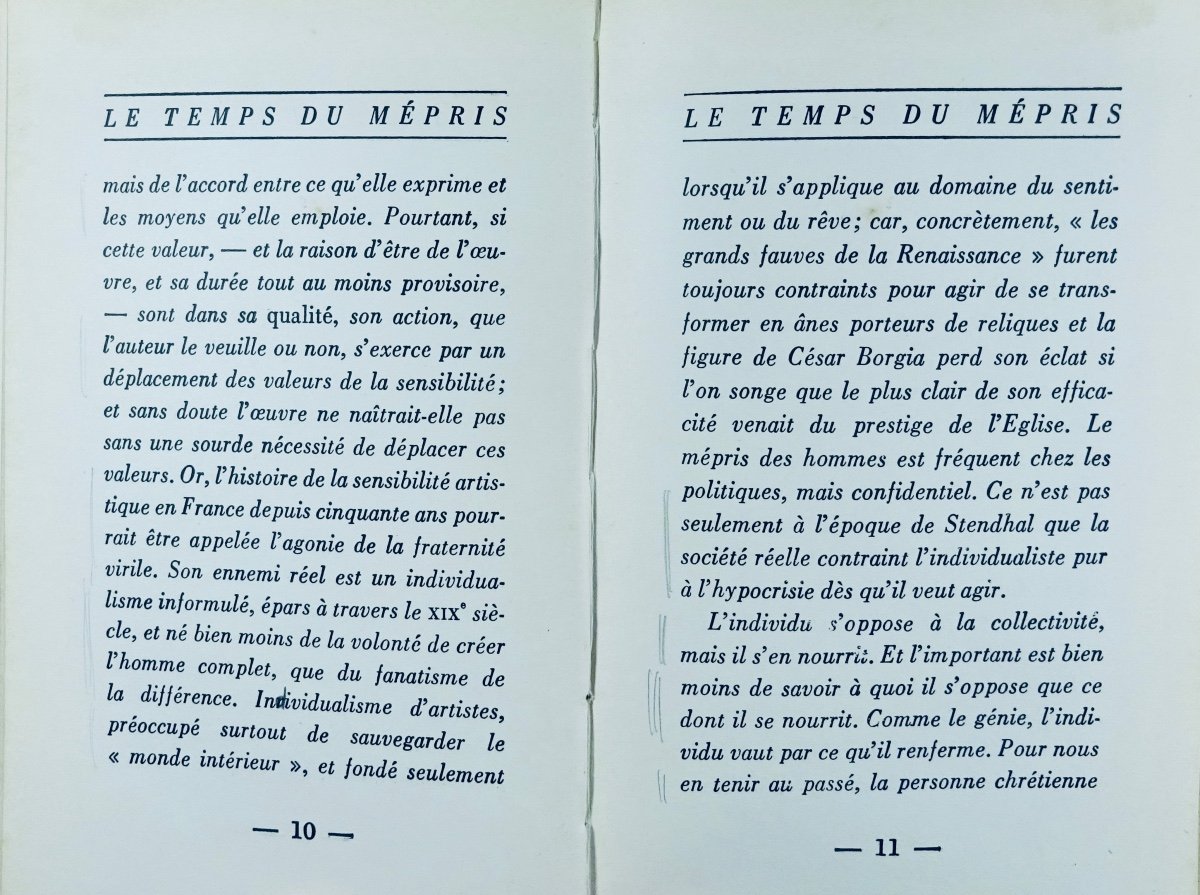 MALRAUX (André) - Le temps du mépris. Paris, Éditions Gallimard, 1944, cartonnage Paul BONNET.-photo-8