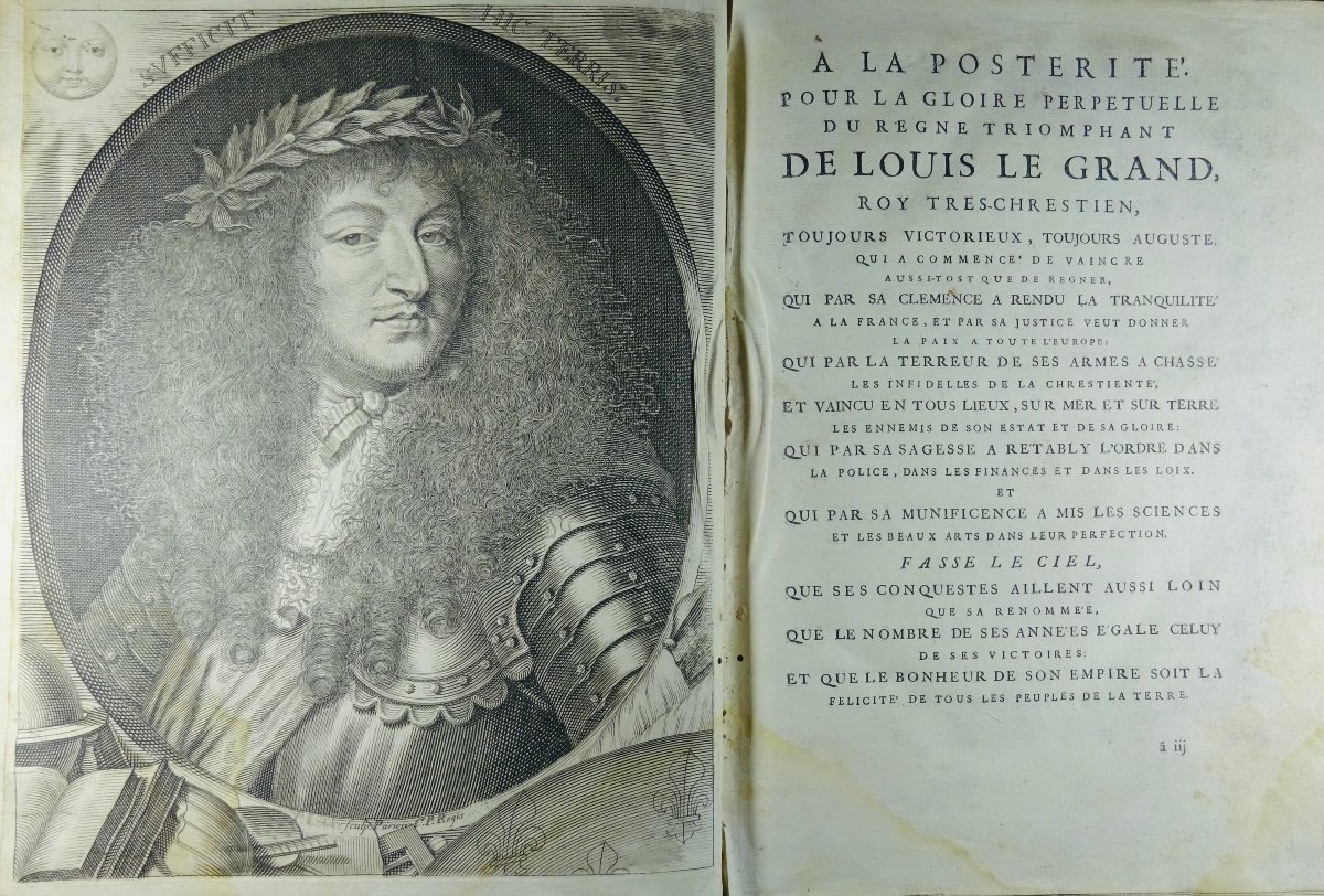 MEZERAY - Abrégé chronologique ou extrait de l'histoire de France. 1690, reliure d'époque.-photo-1