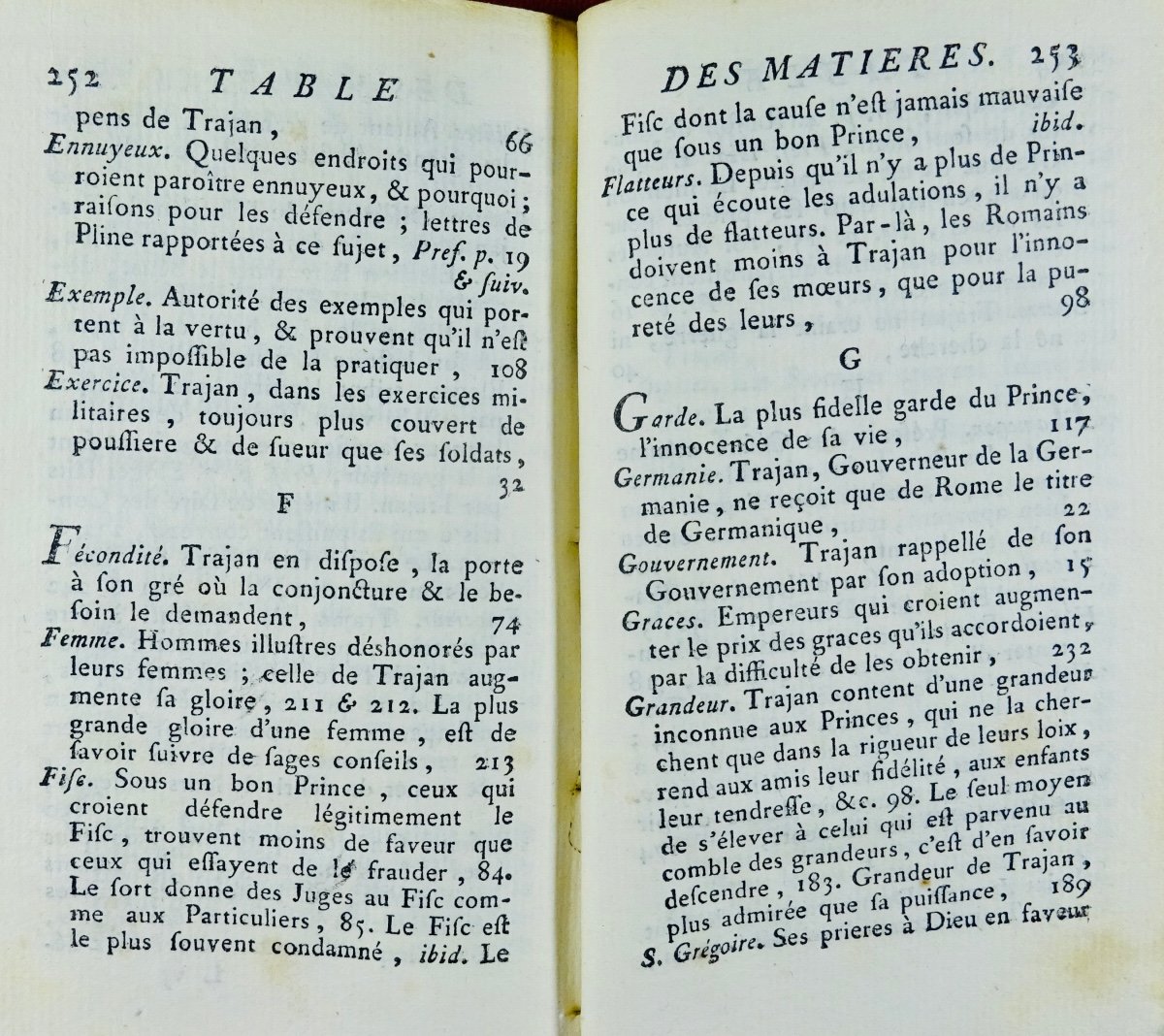 PLINE LE JEUNE - Panégyrique de Trajan. Paris, Chez Brocas, 1772. Reliure d'époque.-photo-5