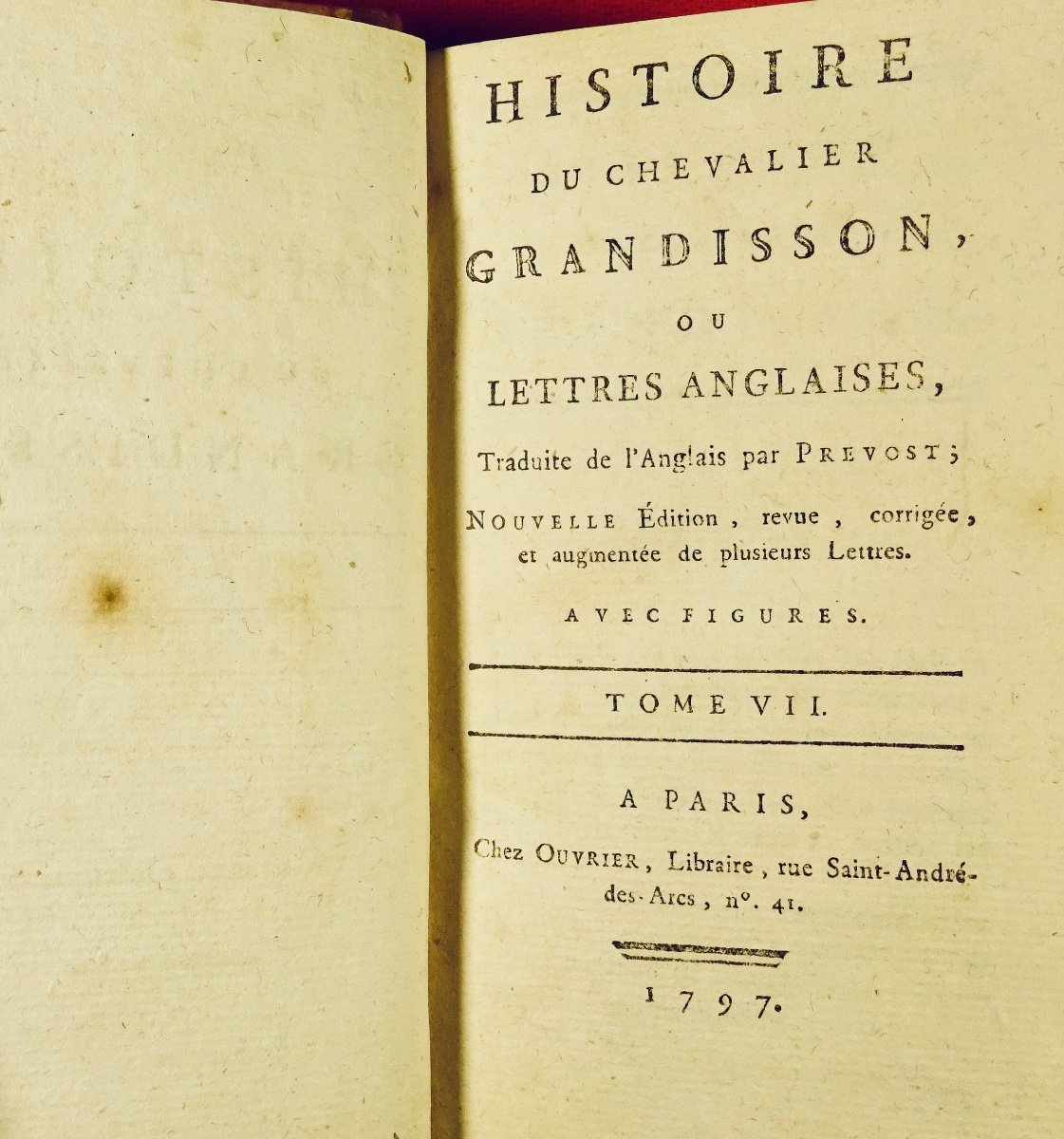 [RICHARDSON (Samuel)] - Histoire du chevalier Grandisson, 1797, en reliure d'époque.-photo-4