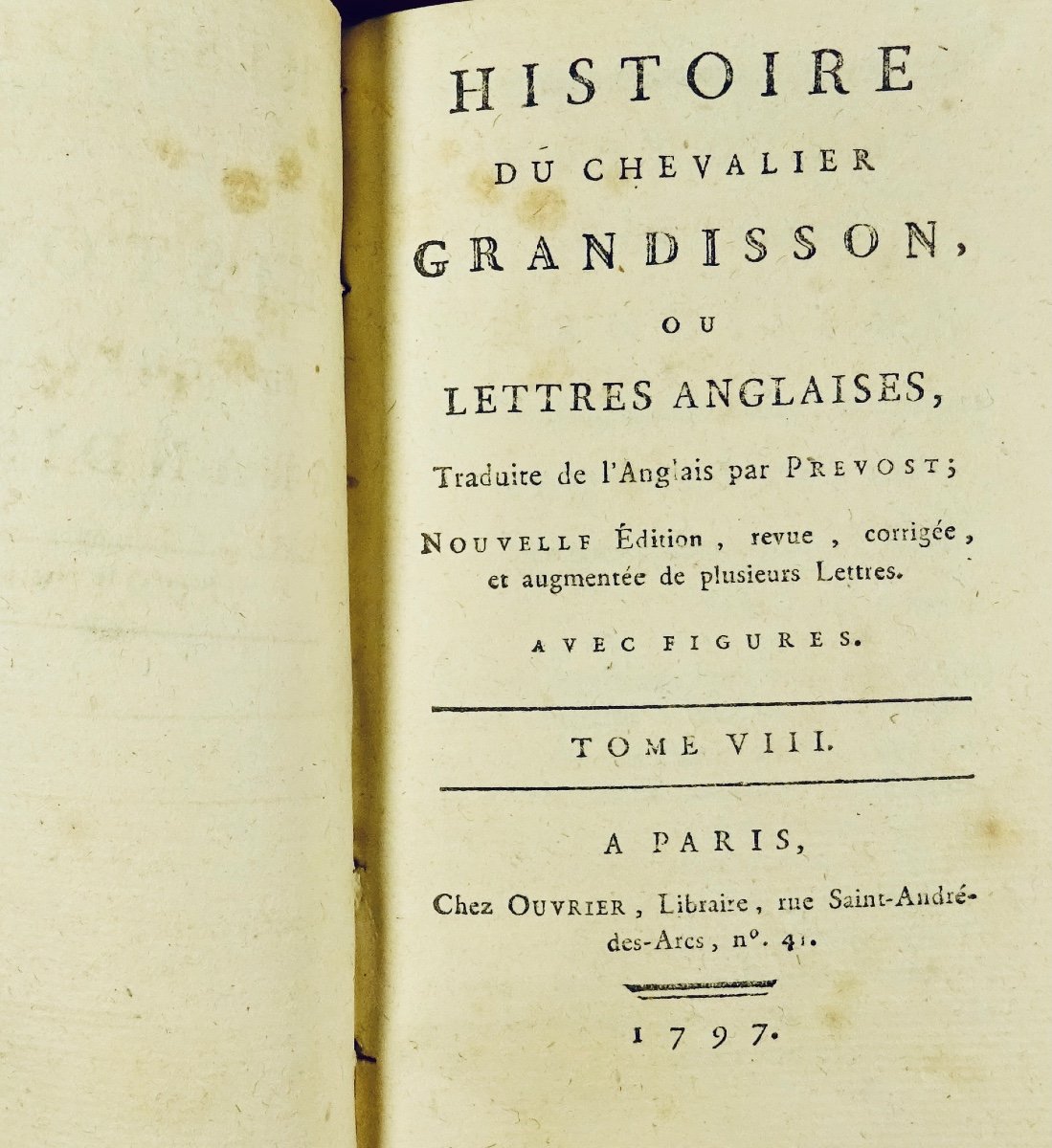 [RICHARDSON (Samuel)] - Histoire du chevalier Grandisson, 1797, en reliure d'époque.-photo-5