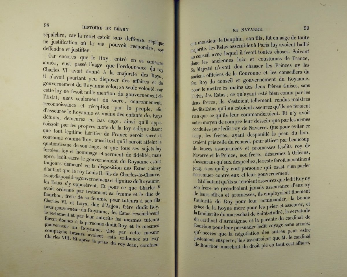 BORDENAVE (Nicolas de) - Histoire de Béarn et Navarre. 1873 et en reliure d'époque.-photo-8