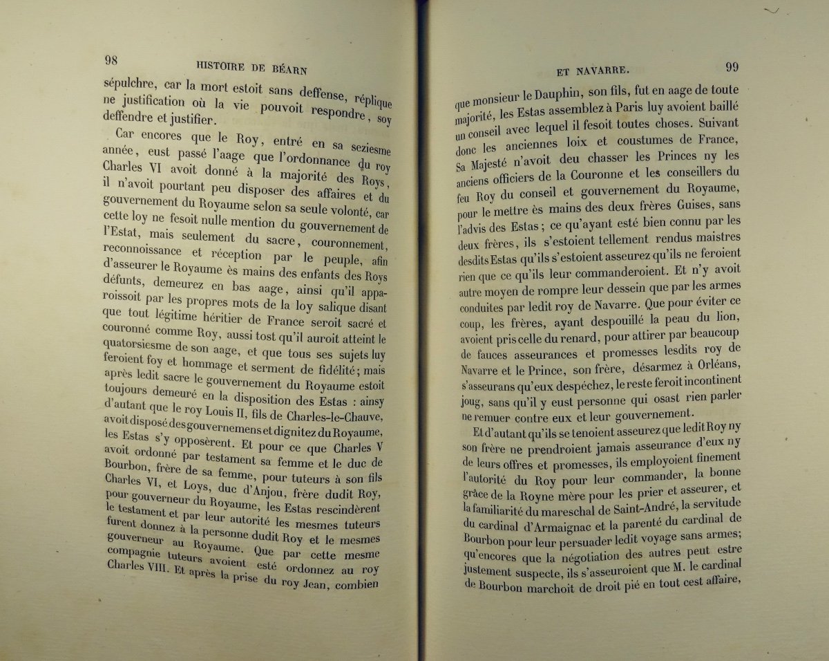 Bordenave (nicolas De) - History Of Béarn And Navarre. 1873 And In Contemporary Binding.-photo-8