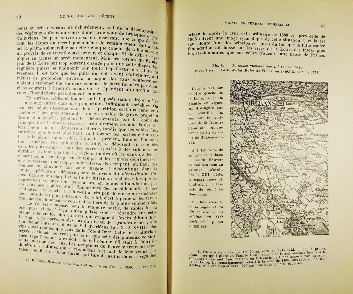 DION (Roger) - Histoire des levées de la Loire. Paris, Chez l'auteur, 1961, bien relié.-photo-2