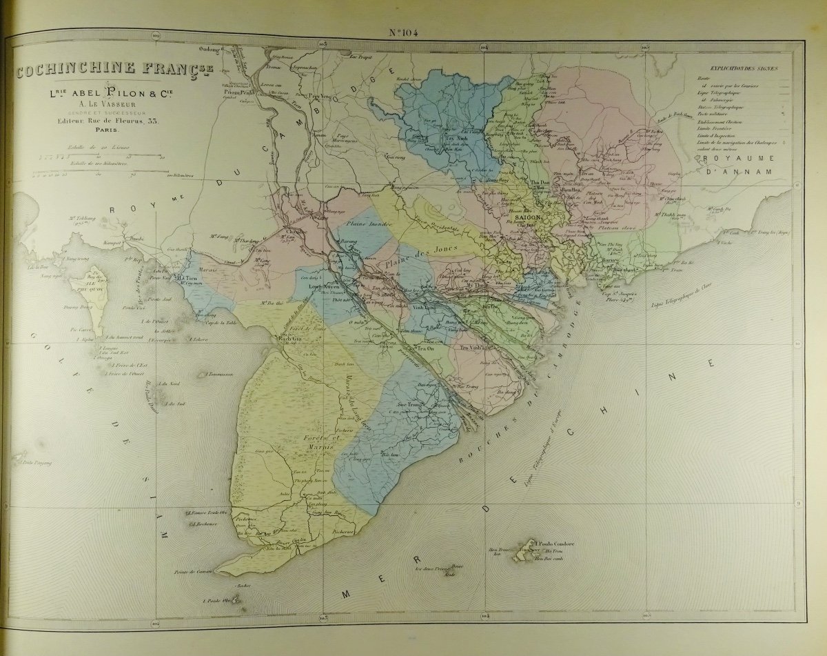 Fisquet - Grand Atlas Of France, Algeria And The Colonies, 106 Maps. Around 1880.-photo-8