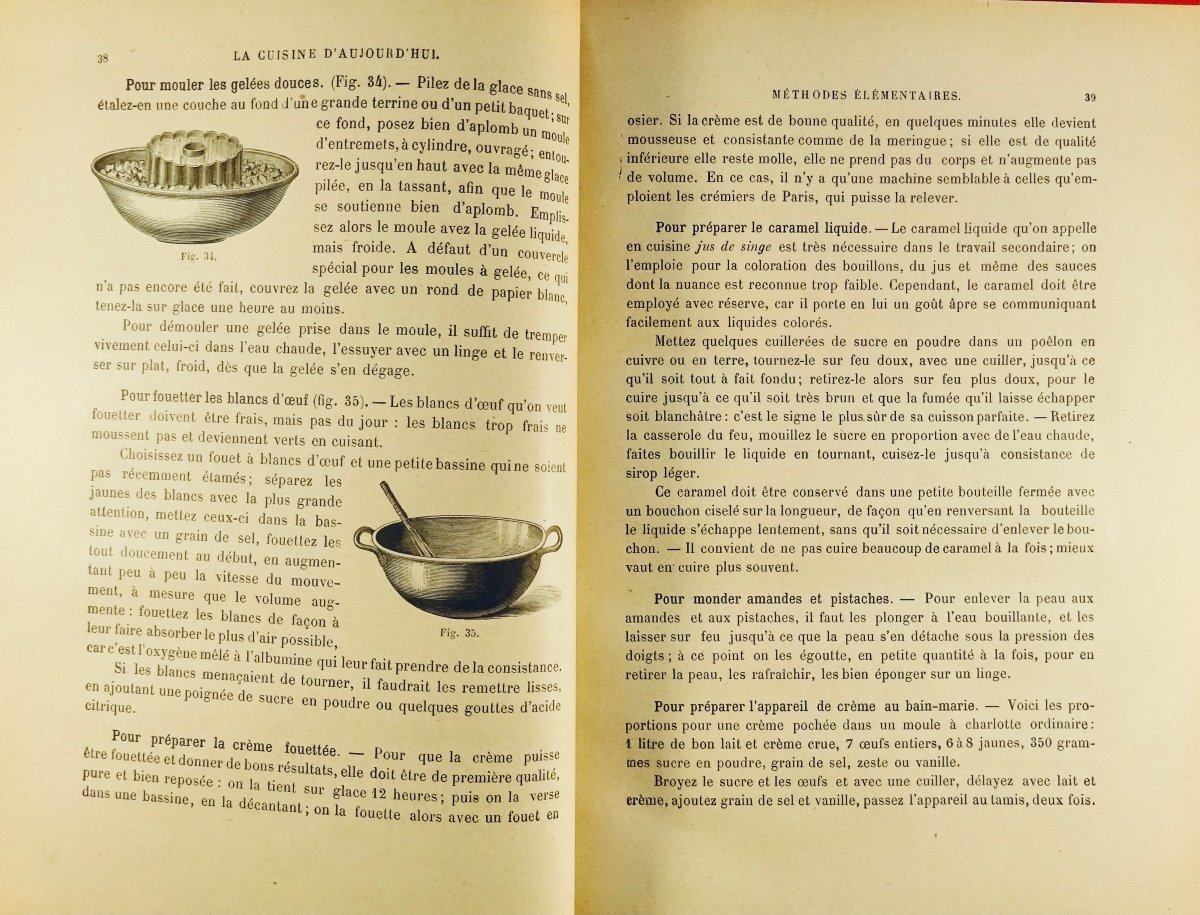 URBAIN-DUBOIS - La cuisine d'aujourd'hui. 220 dessins, dont 40 planches gravées. Vers 1890.-photo-2