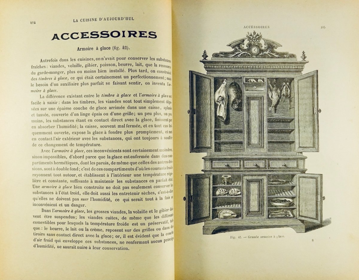 URBAIN-DUBOIS - La cuisine d'aujourd'hui. 220 dessins, dont 40 planches gravées. Vers 1890.-photo-3