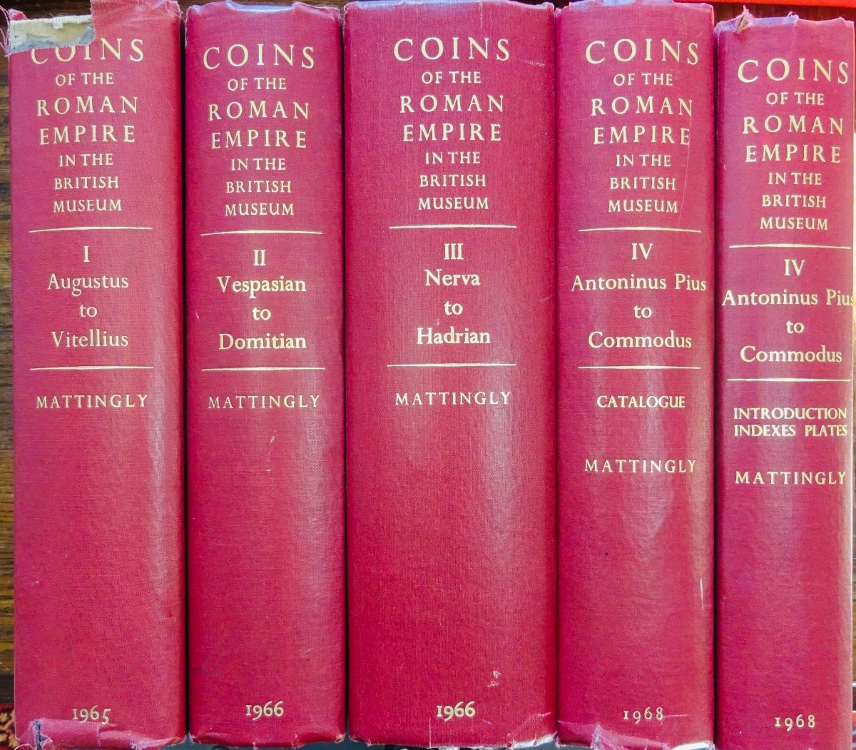 MATTINGLY (Harold) - Coins of the Roman Empire in the British Museum. 1965-1968.