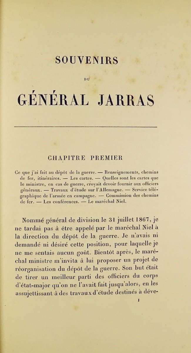 JARRAS - Souvenirs du général Jarras chef d'État-Major général de l'Armée du Rhin, (1870).-photo-3