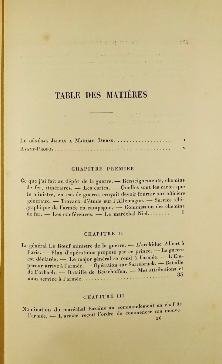 JARRAS - Souvenirs du général Jarras chef d'État-Major général de l'Armée du Rhin, (1870).-photo-1