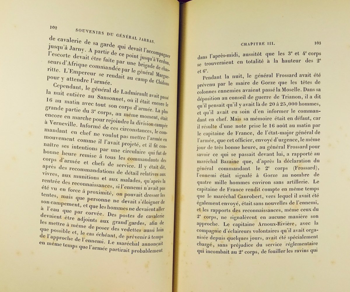 JARRAS - Souvenirs du général Jarras chef d'État-Major général de l'Armée du Rhin, (1870).-photo-6