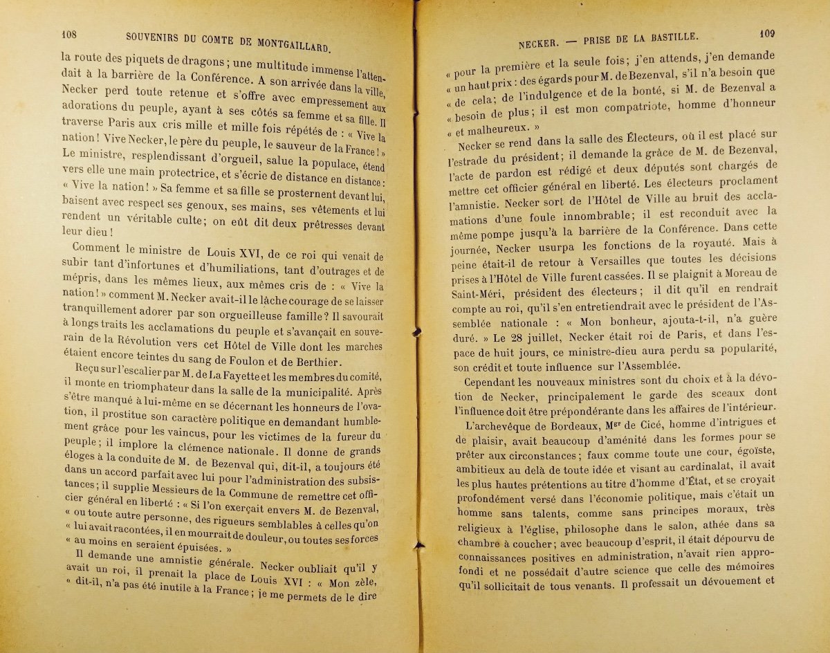 Lacroix (clément De) - Memories Of The Comte De Montgaillard. 1895, Well Bound.-photo-8