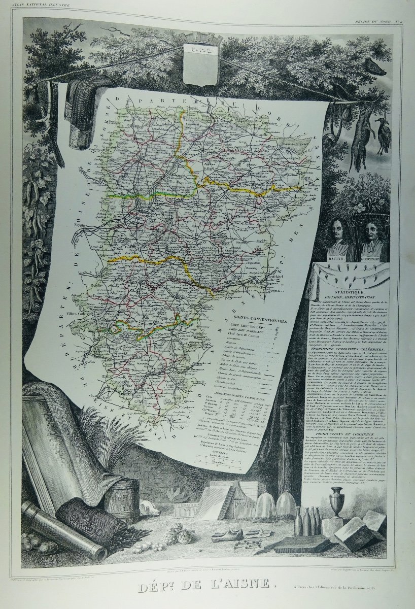 Levasseur - Universal Atlas Of Physical And Political Geography. Combette, 1849. To Be Restored.-photo-2