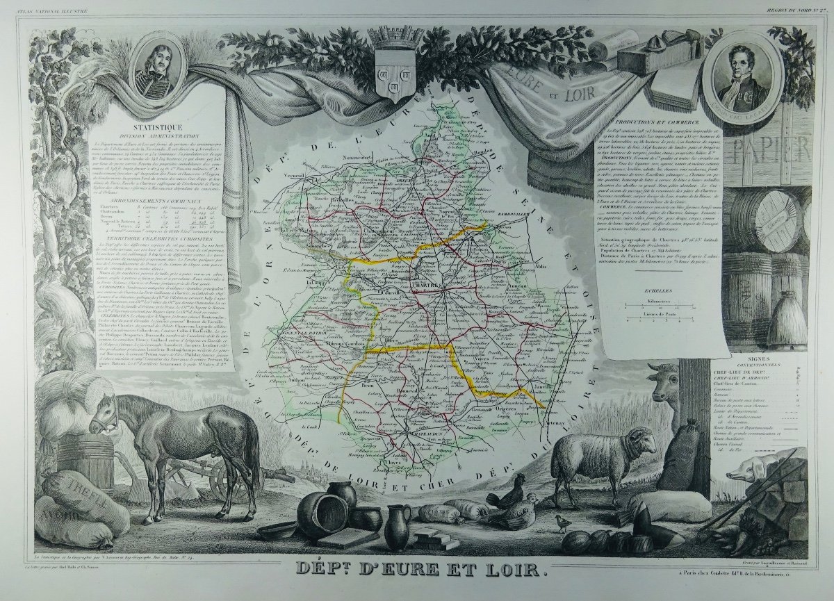 Levasseur - Universal Atlas Of Physical And Political Geography. Combette, 1849. To Be Restored.-photo-6