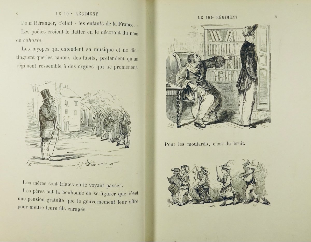 Noriac (jules) - The 101st Regiment. Paris, Michel Lévy Frères, 1870. In Contemporary Binding.-photo-2