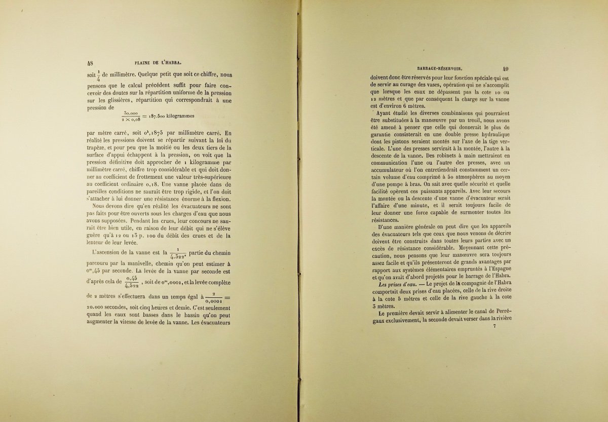 POCHET (Léon) - Mémoire sur la mise en valeur de la plaine de l'Habra. Algérie, 1875.-photo-5