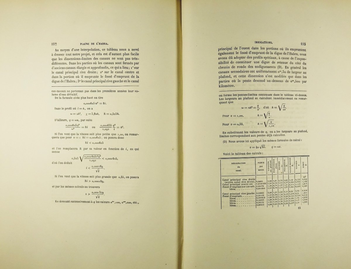 POCHET (Léon) - Mémoire sur la mise en valeur de la plaine de l'Habra. Algérie, 1875.-photo-8