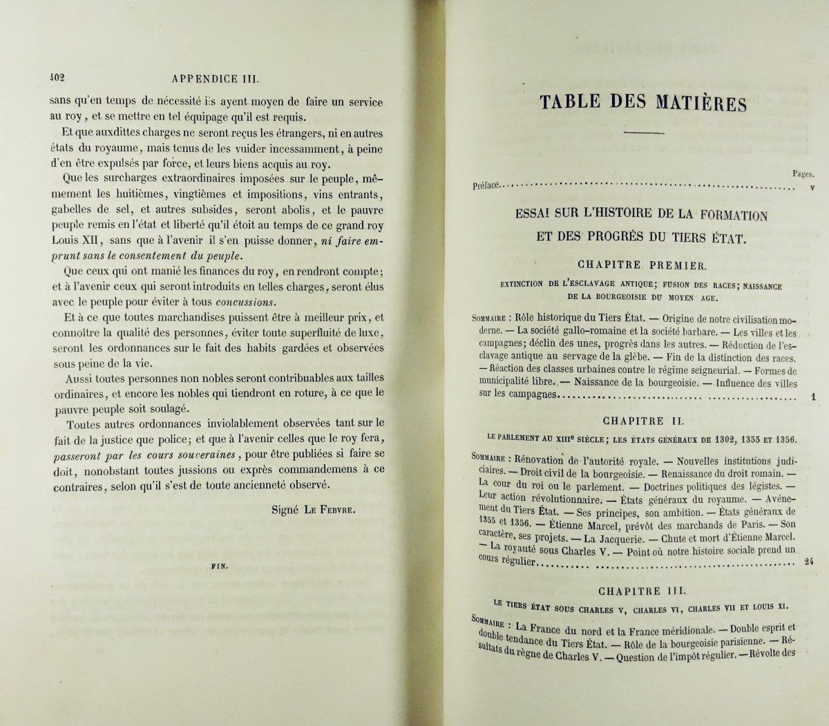 THIERRY (Augustin) - Essai sur l'histoire de la formation et des progrès du Tiers État. 1853.-photo-2