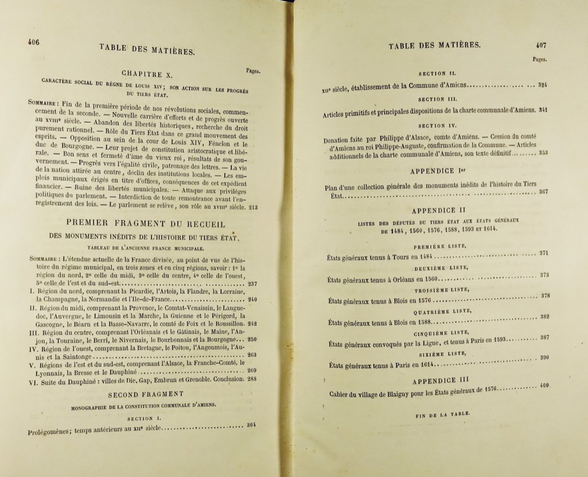 THIERRY (Augustin) - Essai sur l'histoire de la formation et des progrès du Tiers État. 1853.-photo-4