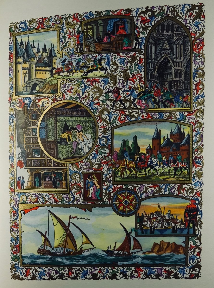 BOCCACE - Le Decameron. Nice, Éditions le Chant des Sphères, 1976, illustré par GRADASSI.-photo-7