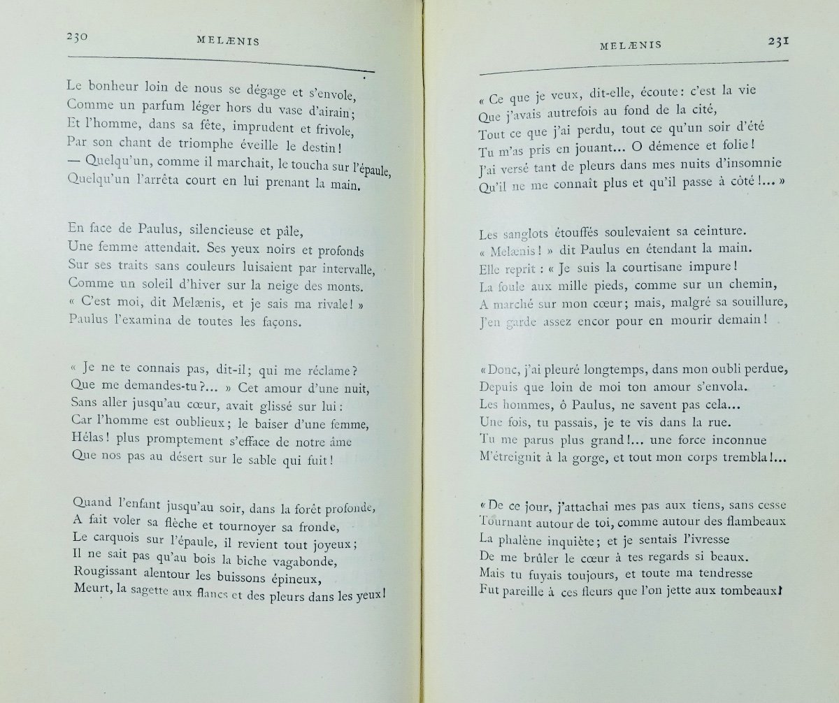 BOUILHET - Festons et astragales. Melaenis. Dernières chansons. Alphonse Lemerre, 1920, relié.-photo-3