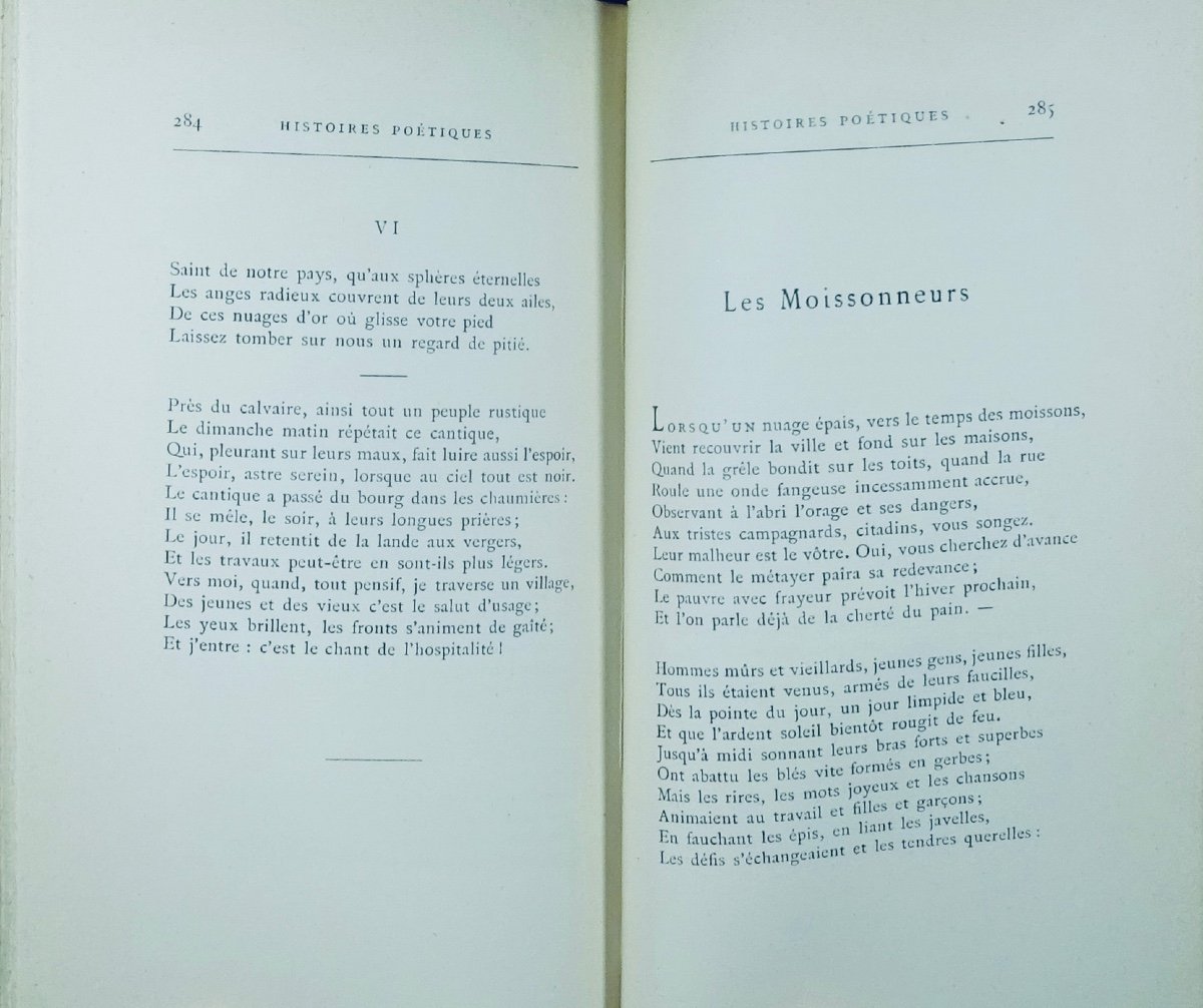 BRIZEUX - La fleur d'or. Histoires poétiques I-II-III-IV. Cycle. Lemerre, vers 1910, bien relié-photo-3