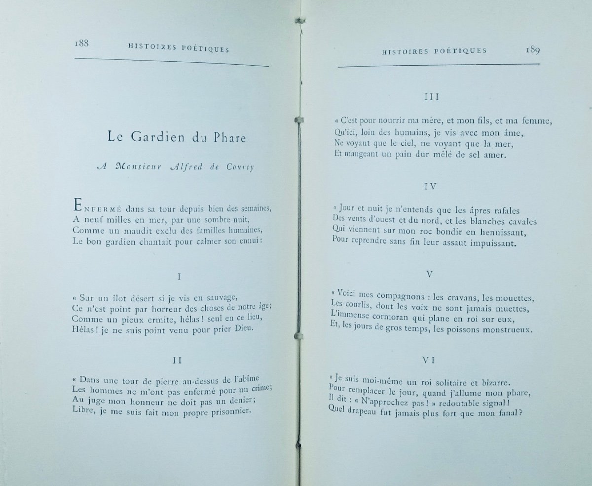 BRIZEUX - La fleur d'or. Histoires poétiques I-II-III-IV. Cycle. Lemerre, vers 1910, bien relié-photo-8