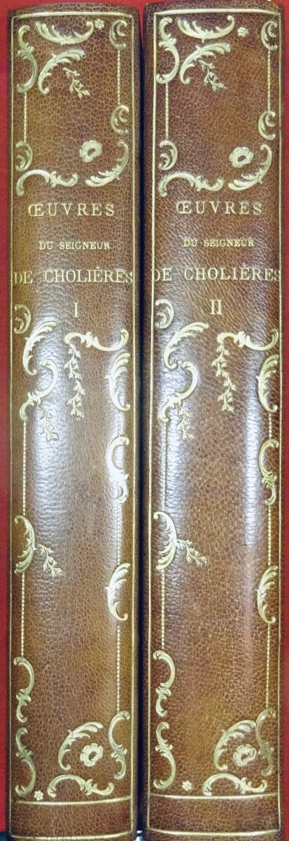 CHOLIÈRES - Oeuvres du seigneur de Cholières. Librairie des Bibliophiles, 1879, bien relié.-photo-2