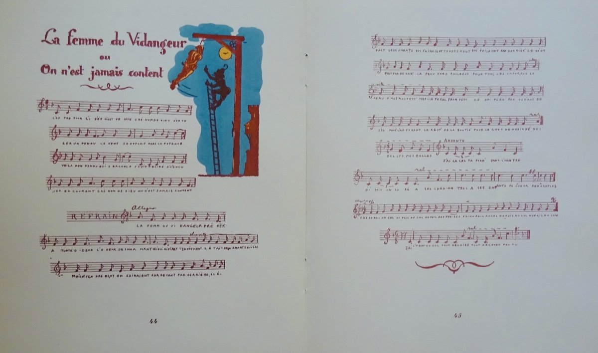 Guard Room Songs. From Montmartre To The Latin Quarter. Around 1920, Illustrated In Colors.-photo-6