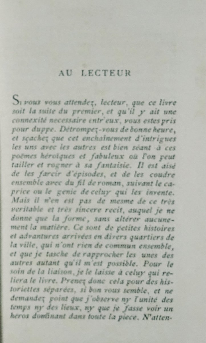 Furetière (antoine) - The Bourgeois Novel. Chez E. Picard, 1868, In Navy Blue Cardboard.-photo-4