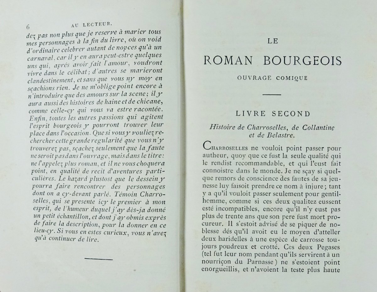 Furetière (antoine) - The Bourgeois Novel. Chez E. Picard, 1868, In Navy Blue Cardboard.-photo-5