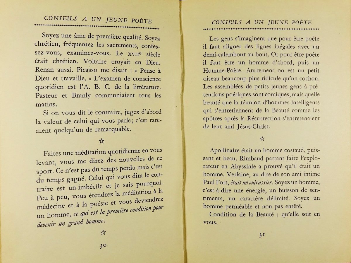 JACOB - Conseils à un jeune poète. Suivis de Conseils à un étudiant. Gallimard, 1945, BONET.-photo-2